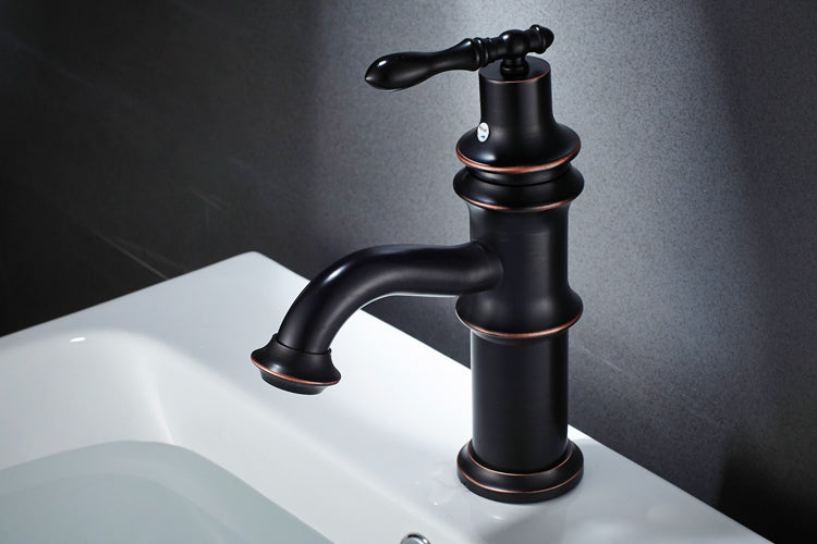 Black Retro Victorian Basin Mixer #201752 – TIC Bathrooms